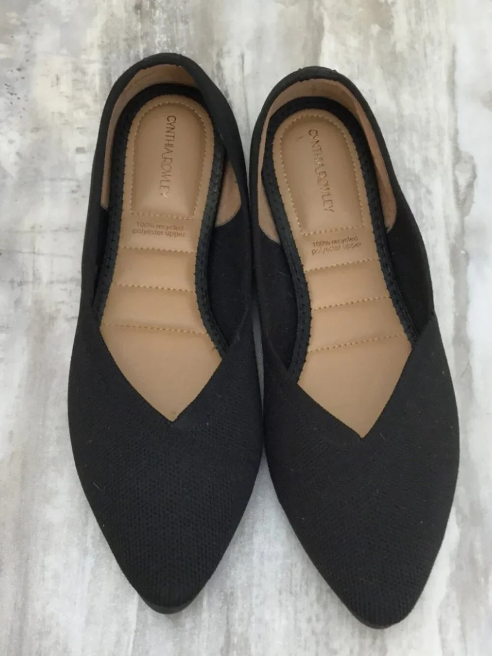 Cynthia Rowley Black Flats 7m - Picture 8 of 8